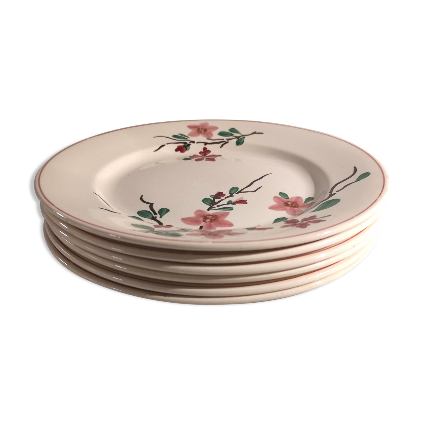 6 artisan dessert plates