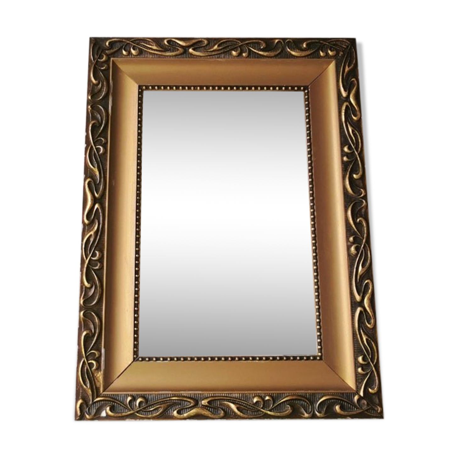 Beautiful French vintage mirror in gilded wood from the 60s