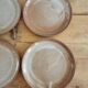Service of 6 vintage plates in flamed stoneware
