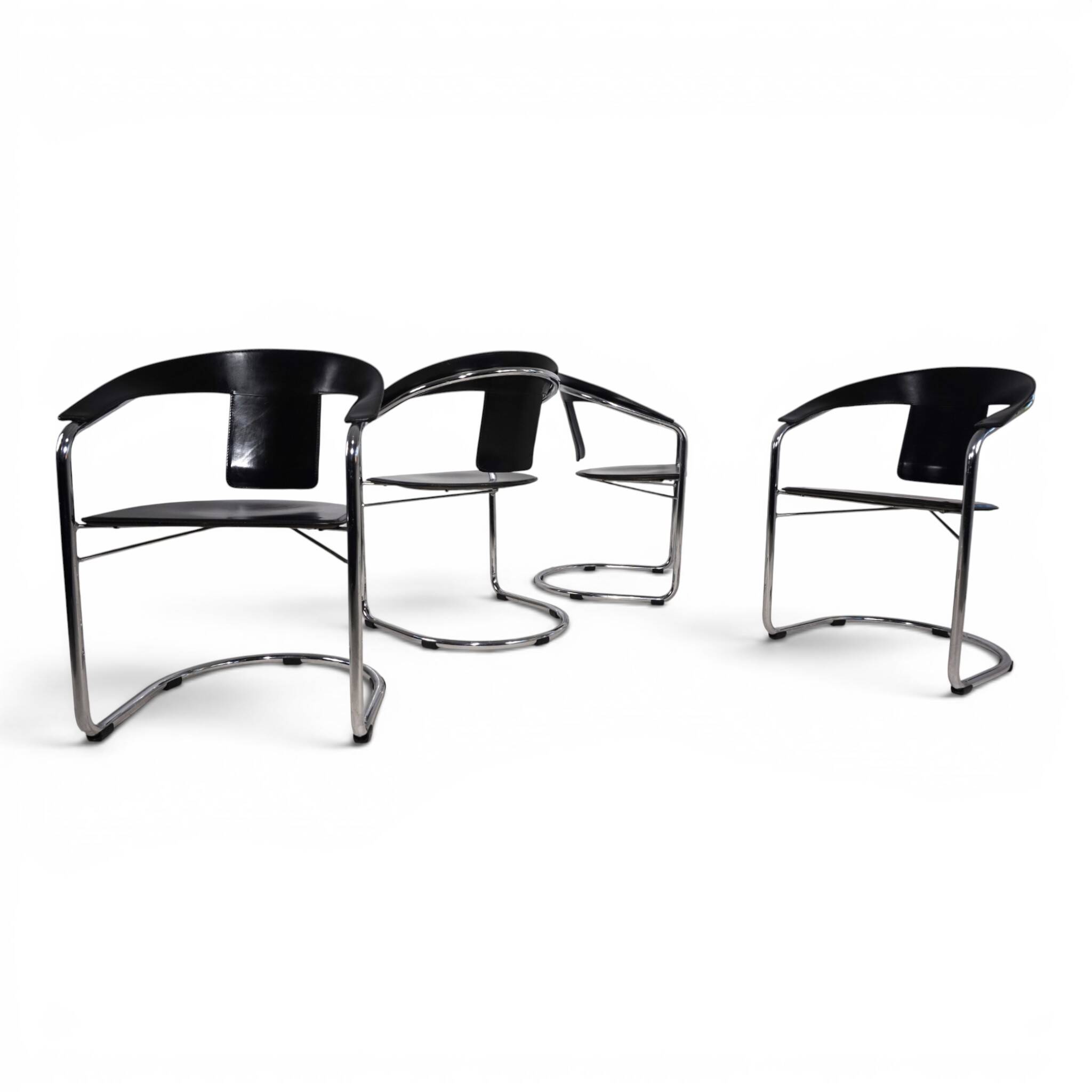 Set of 4 dining chairs by A. Rizzatto for Lo Studio