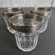 Lot de 3 verres anciens décor argent