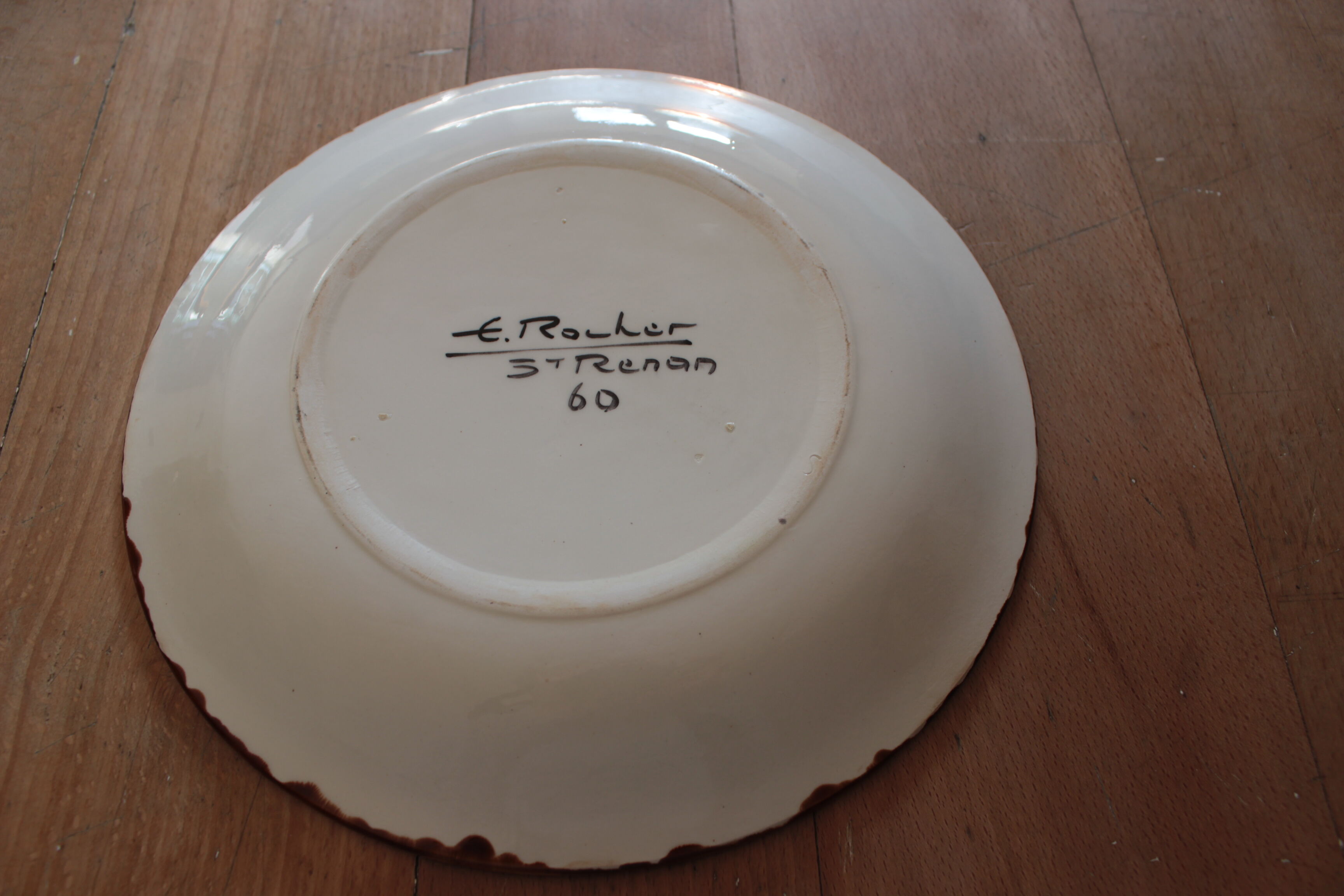 Emile Rocher Saint Renan Earthenware Plate