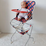 Chaise haute pour poupée , vintage, années 60