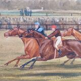 Peinture gouache course hippique John Grant