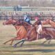 Horse racing gouache painting John Grant