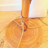 Vintage rattan floor lamp