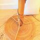 Vintage rattan floor lamp
