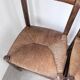 Série de 6 chaises paille et chêne beauche