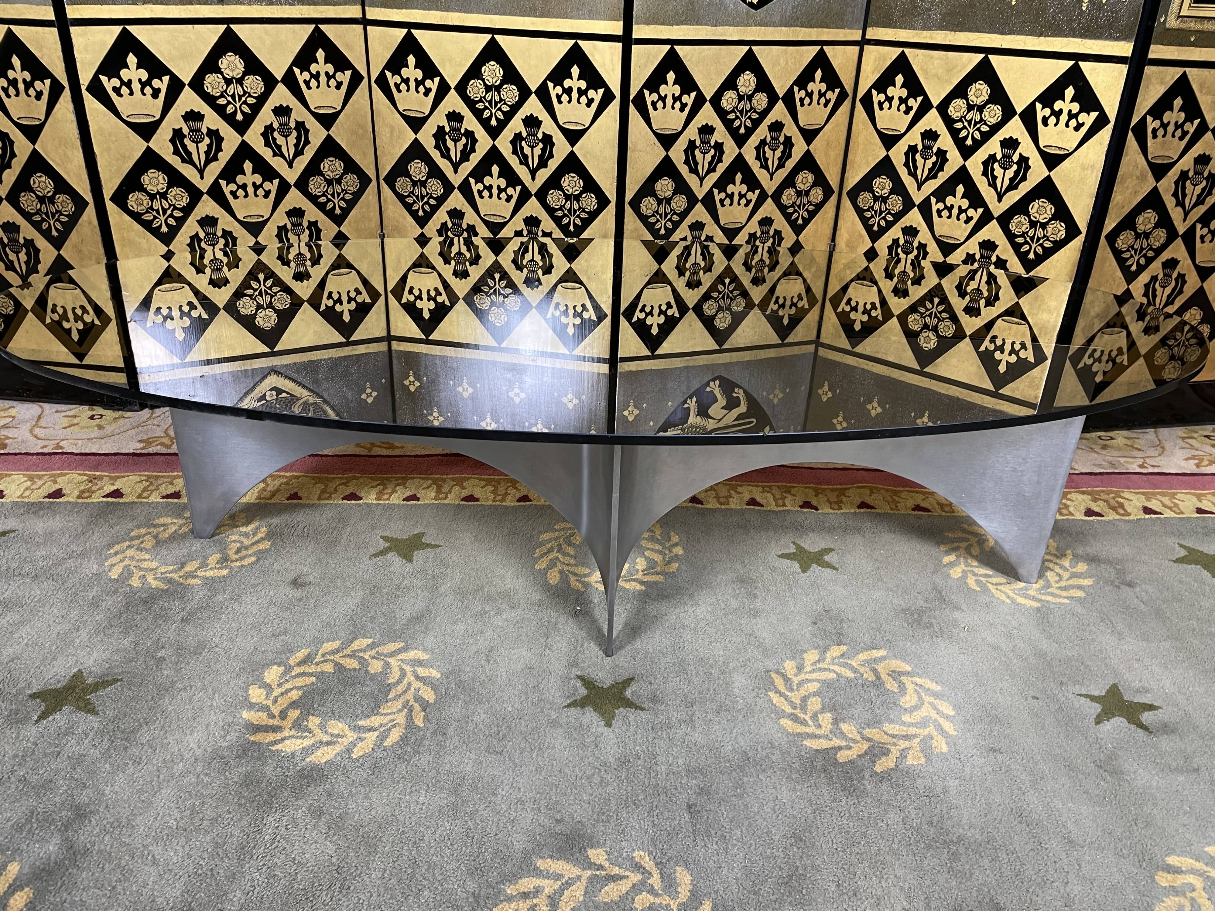 Coffee table 1970 in stainless steel and glass