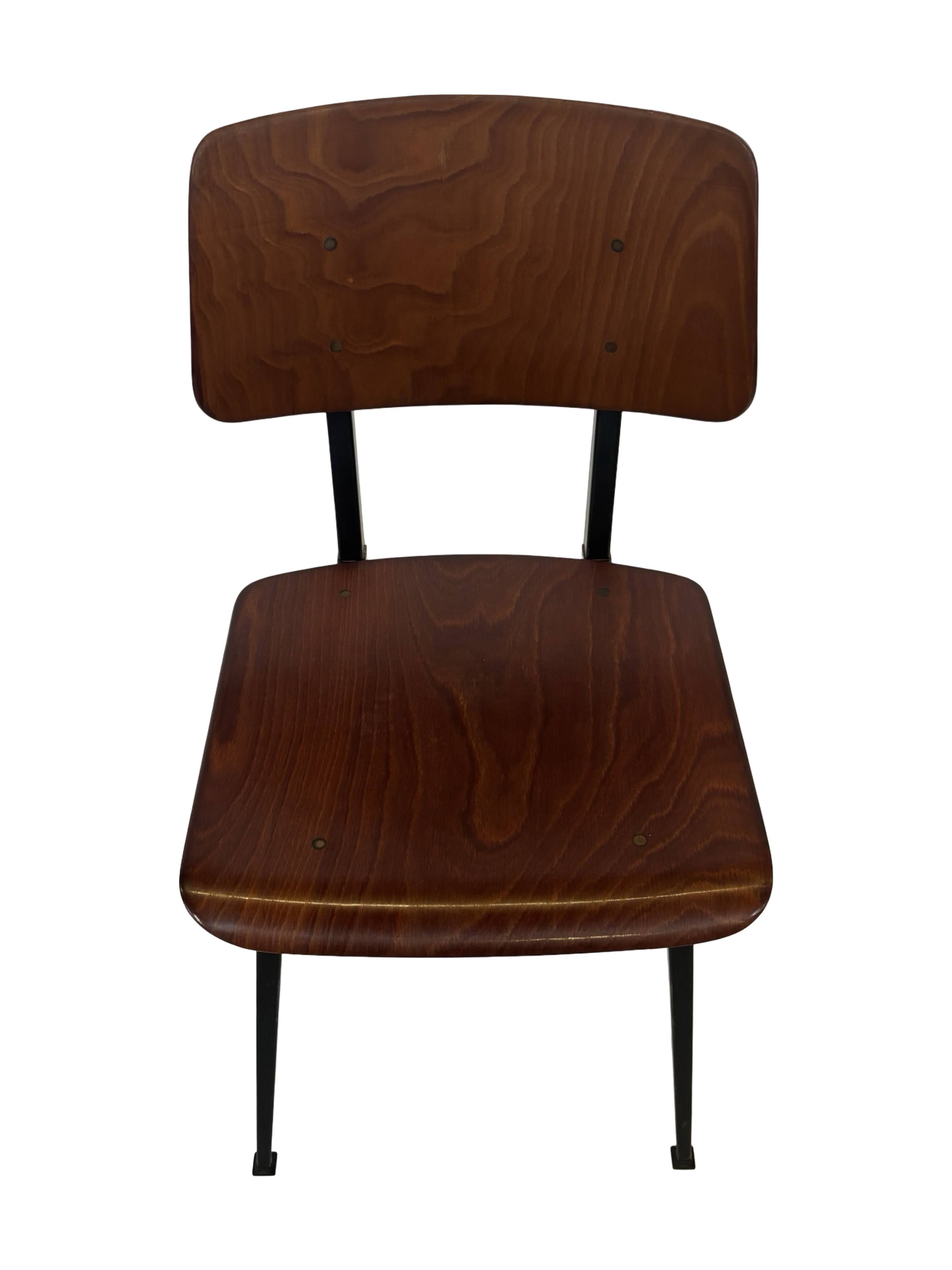 Set of 4 vintage school chairs Galvanitas S16 Netherlands Design
