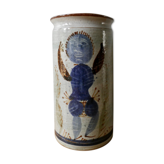 Michel Barbier's ceramic roll vase, Vallauris