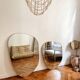 Large organic dune mirror - gold