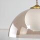 Space-age italian brass, opaline and plexiglass pendant lamp
