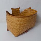 Vintage rattan pot