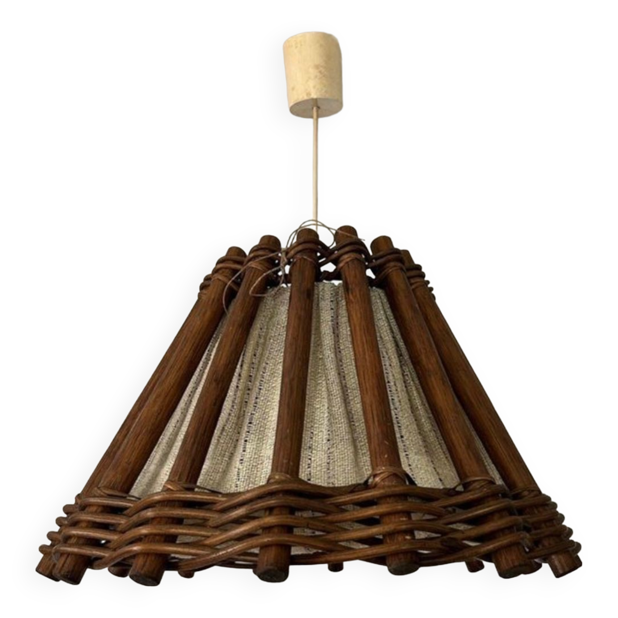 Scandinavian wood chandelier from the 60s