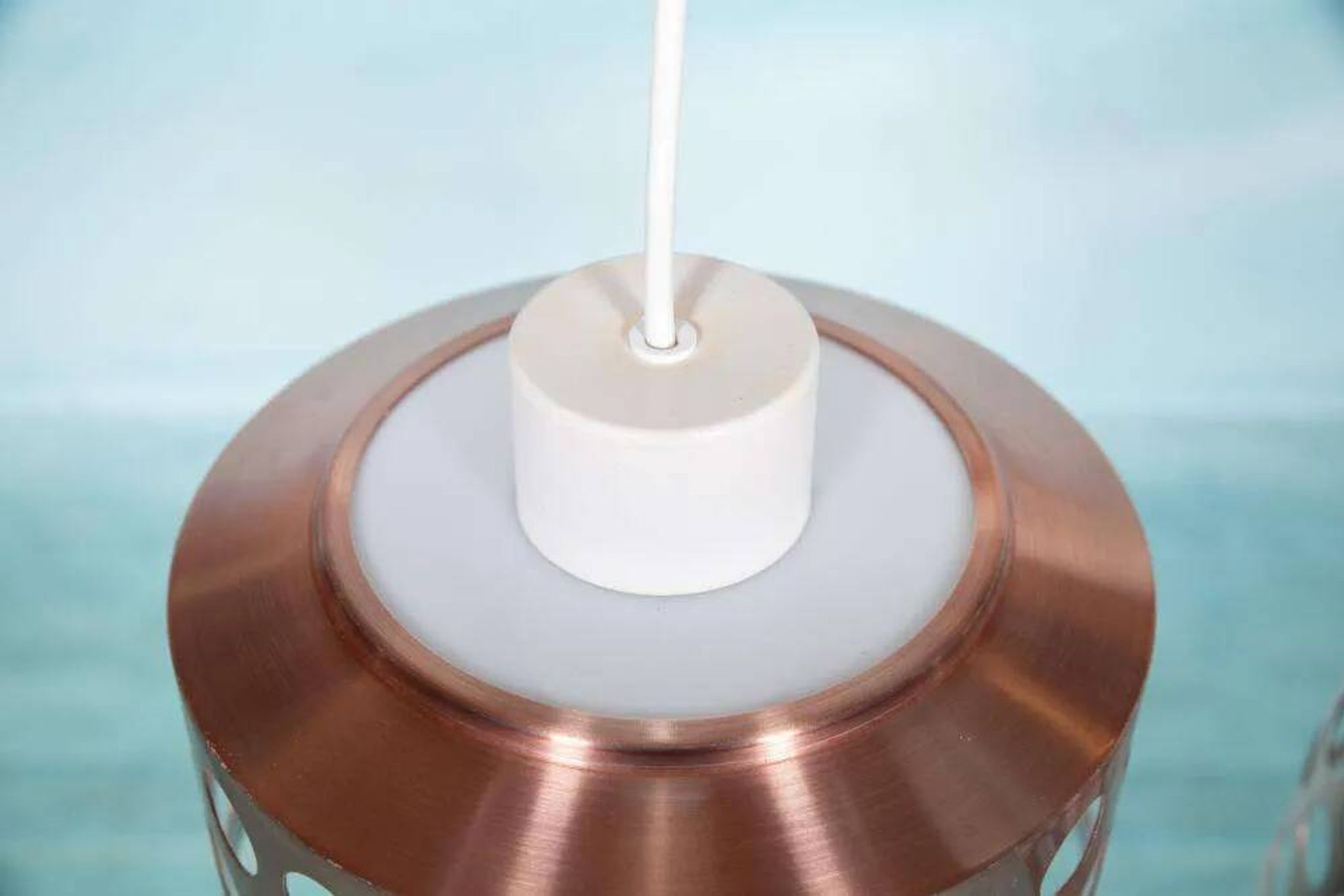 Suspension d'époque spatiale années 60/70, suspension lumineuse suédoise