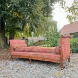 Bench, Daybed in Walnut, Louis XV Style, 19th Century