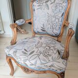 Louis XV style cabriolet armchair