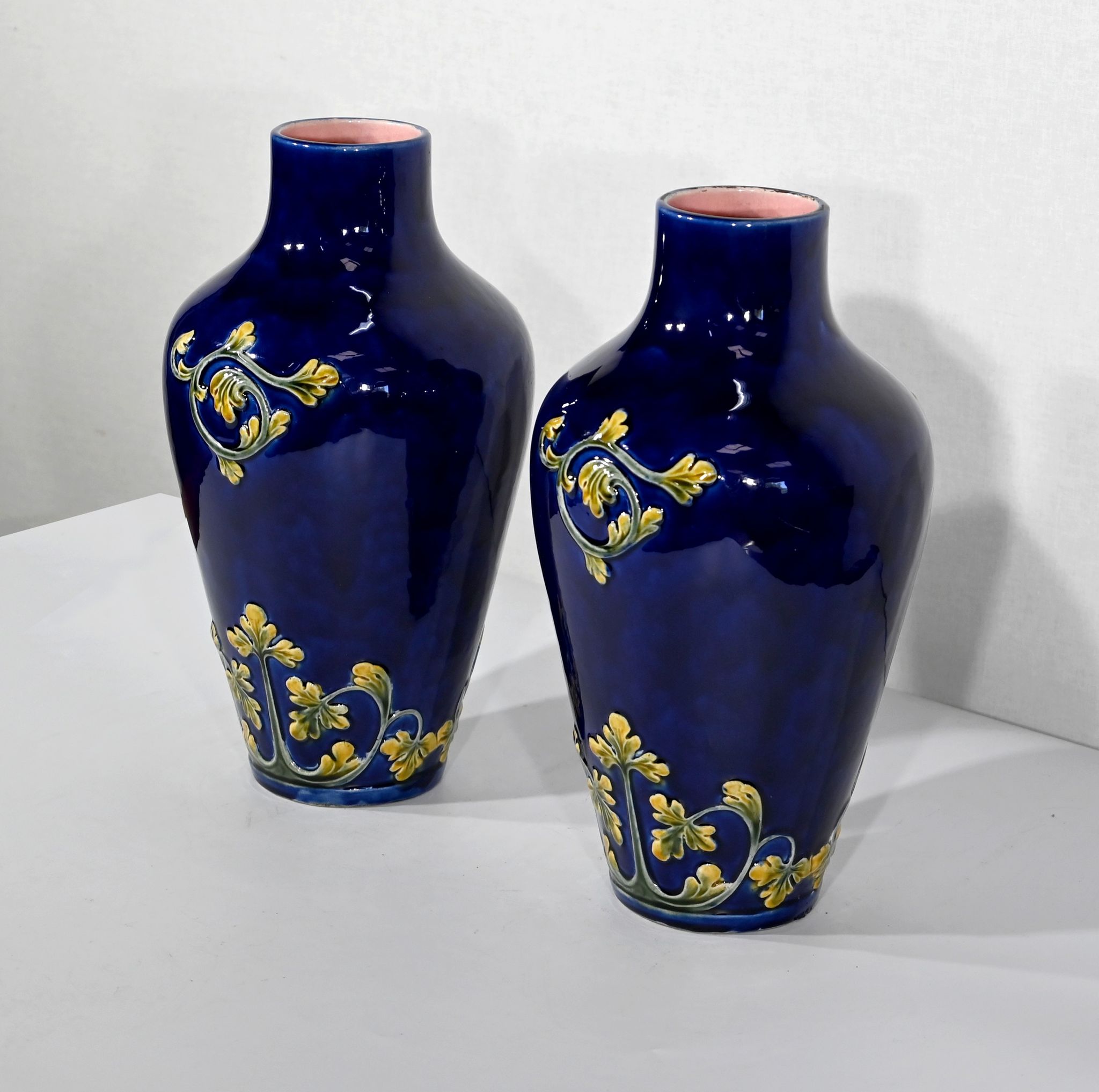Paire de vases en céramique, art nouveau - 1900