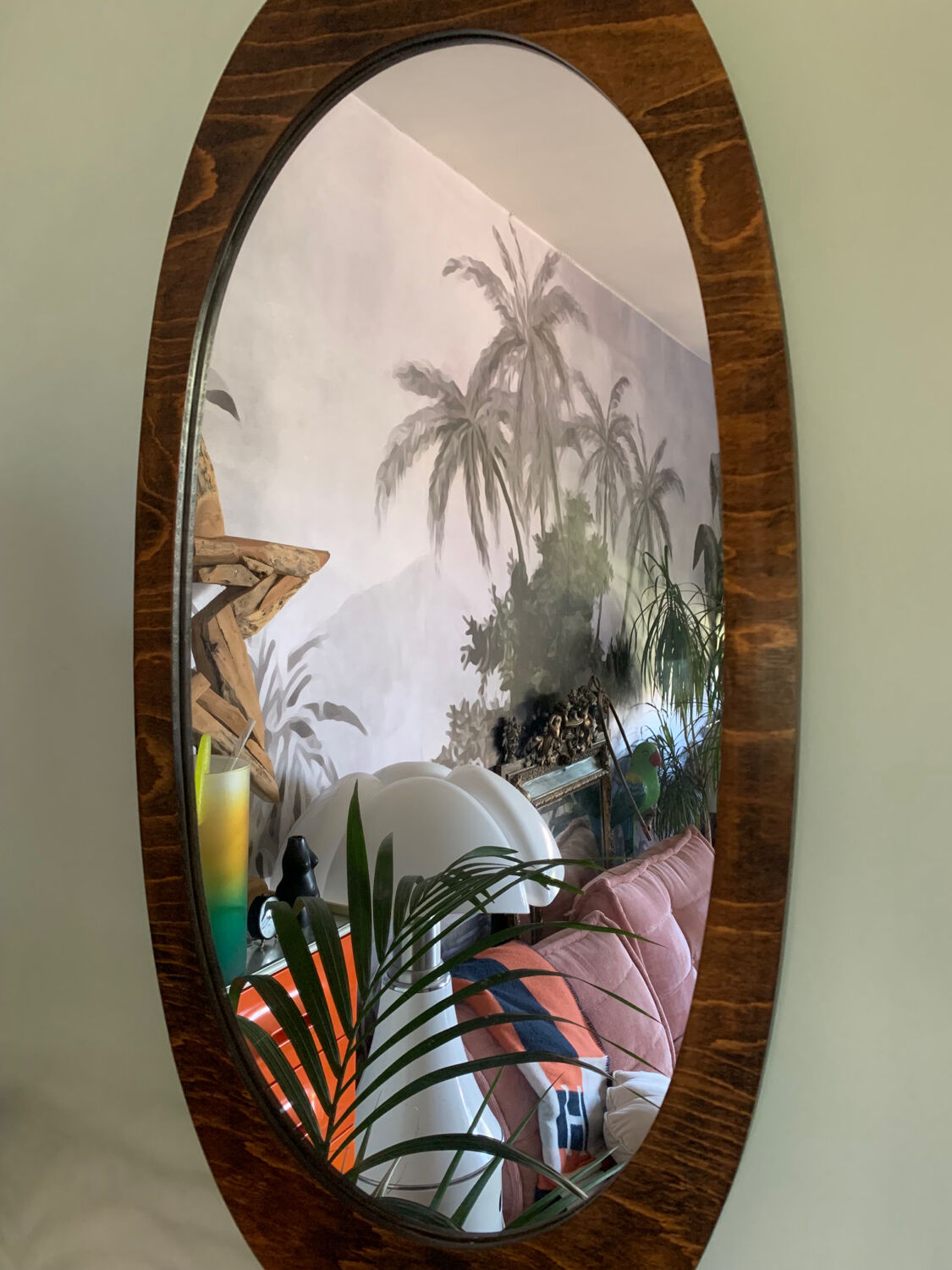 60s mirror in Italian wood