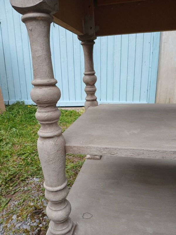 Grand meuble style drapier en bois et zinc