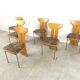 Ensemble de 6 chaises à repas italiennes postmodernes, 1980