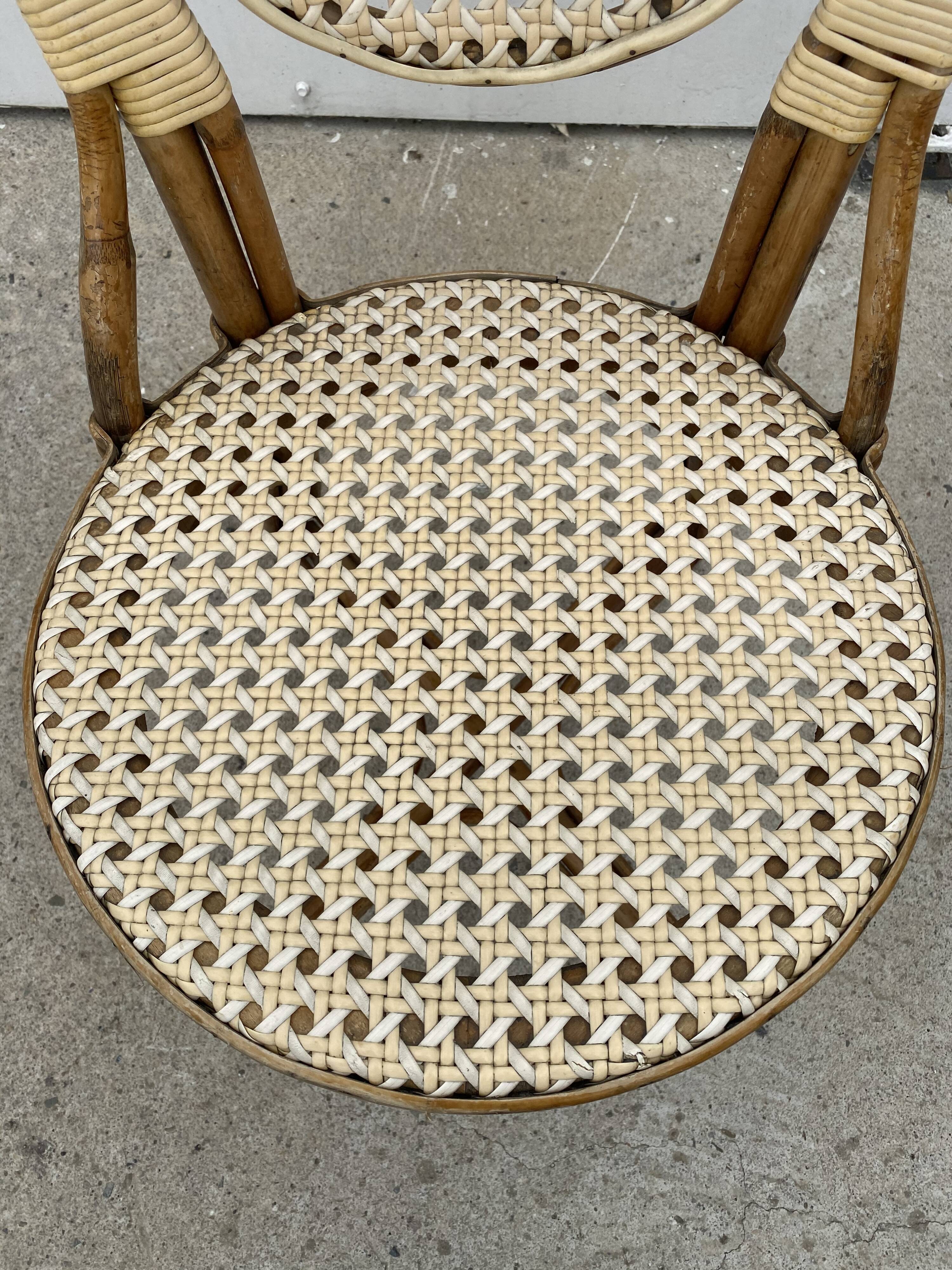 Rattan bistro chair 1970