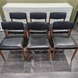 Set of 6 Scandinavian chairs by Zetel Behaagt, 1970s