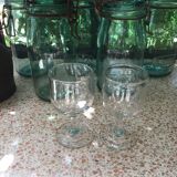 Set of 2 old blown glasses