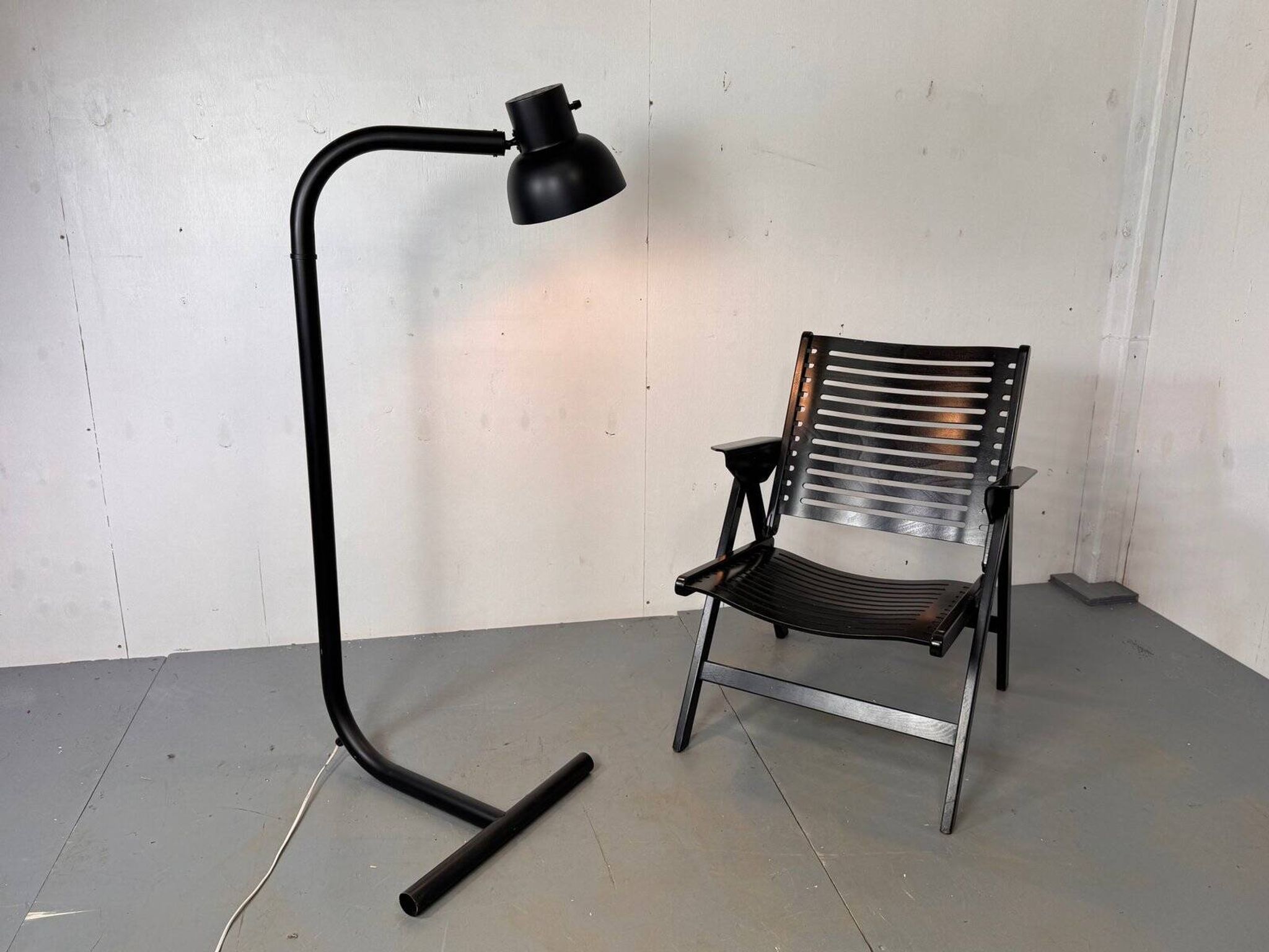 Vintage black floor lamp by Hans Agne Jakobsson for AB Markaryd, 1970s
