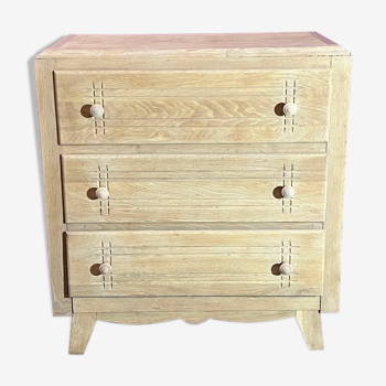 Commode 3 tiroirs art déco en bois