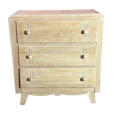 Commode 3 tiroirs art déco en bois