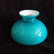 Turquoise opaline glass globe lampshade