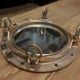 Bronze boat porthole mirror 1920 45x45cm