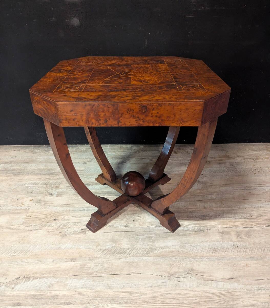 Art Deco mahogany centre table