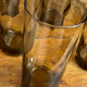 6 verres à eau en verre brun fumé, années 70