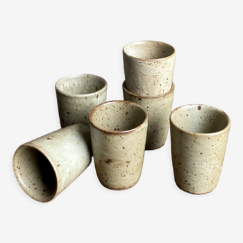 6 sandstone cups