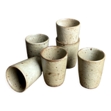 6 sandstone cups
