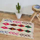 Colorful diamond berber carpet 83 x 60 cm