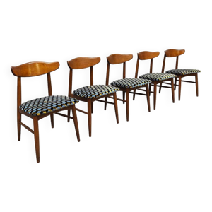 5 chaises de salle à - manger danoises