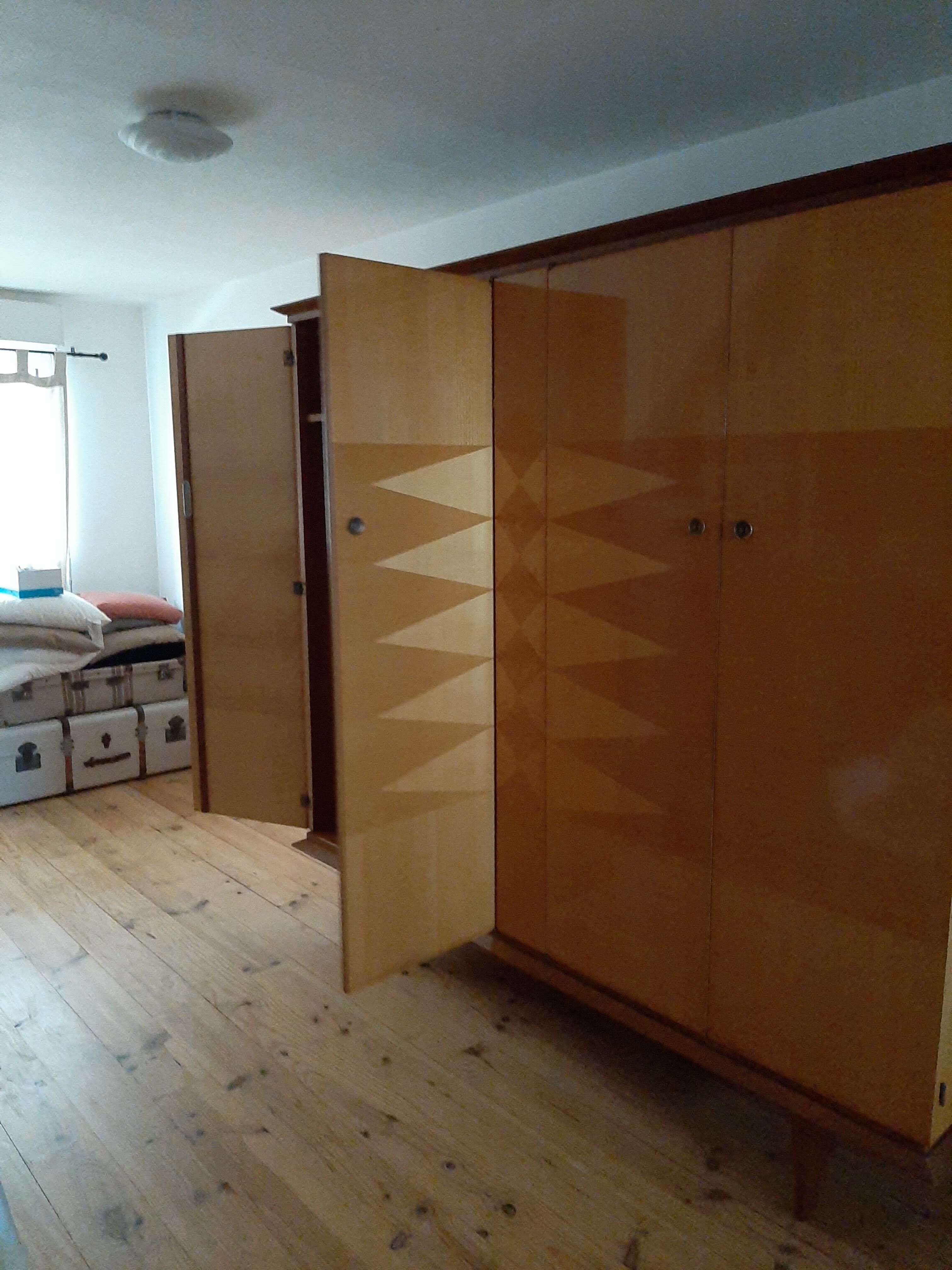 Vintage lacquered wood closet