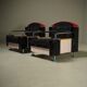 Pair of lounge chairs by Dutch architect Wim Hofman 1980s