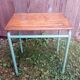 Former mullca mca 321 desk by jacques hitier tube metal & wood