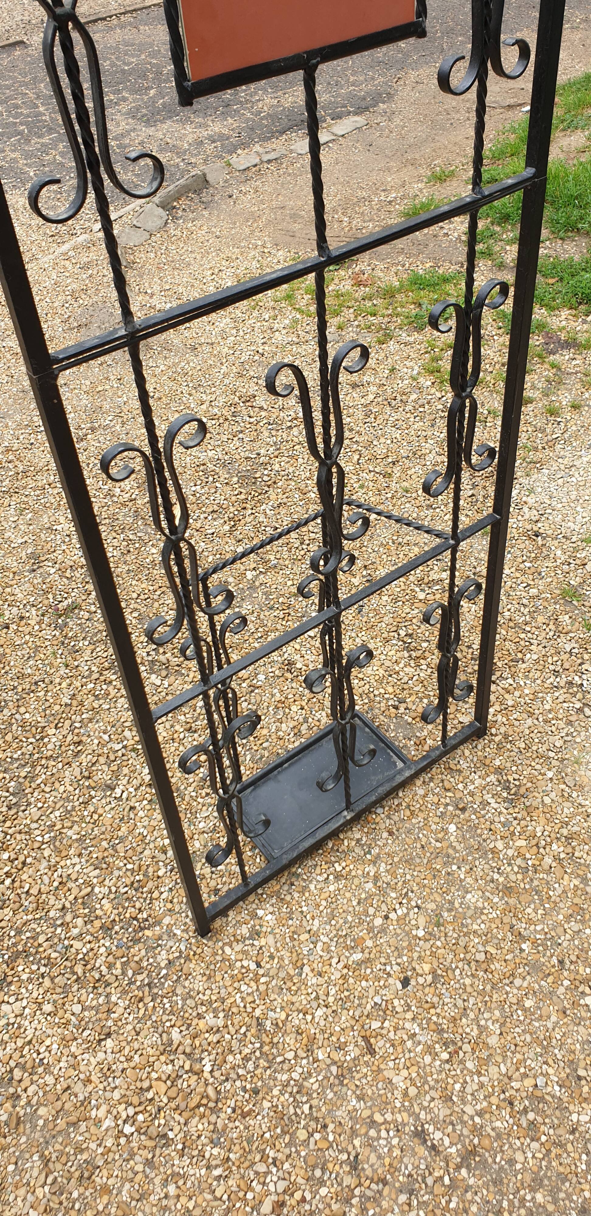 Wrought iron coat holder