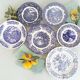 Lot de 6 assiettes de transfert