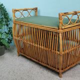 Rattan chest bench 60's