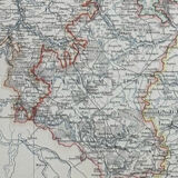 Map of Belgium circa 1869 Keith Johnston Royal Atlas