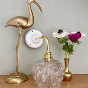 Vintage moulded glass elbow wall light