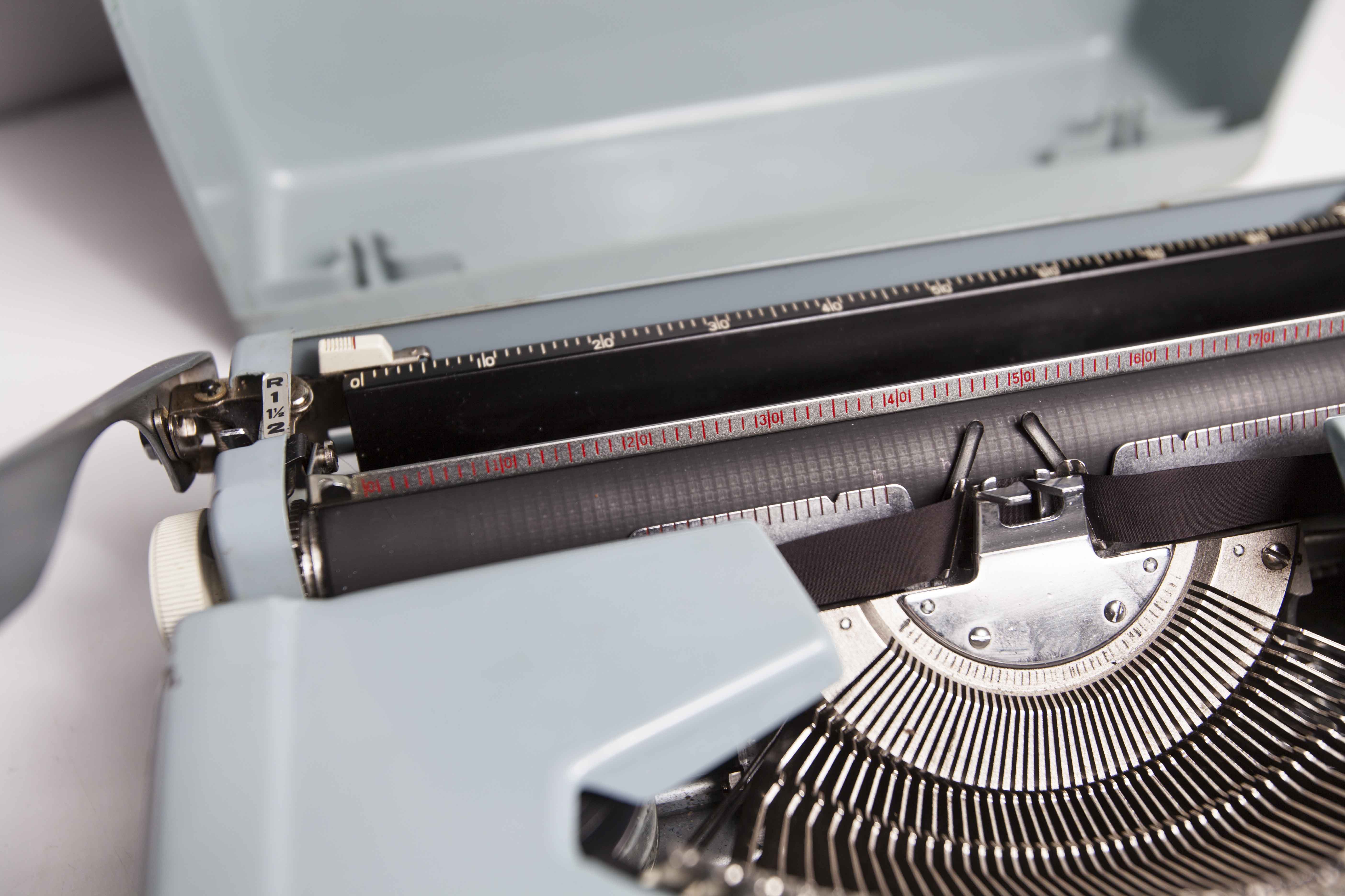 Sky Blue Brother Typewriter from 1980