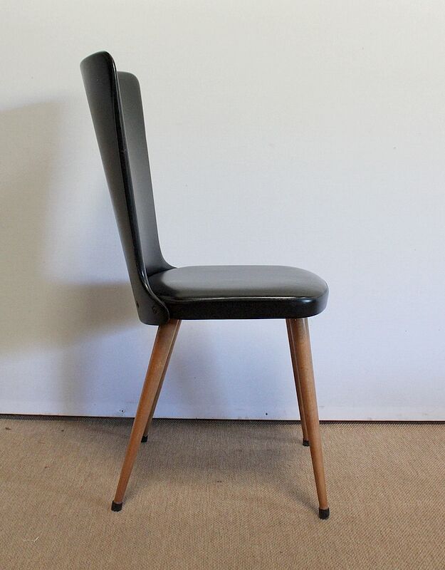Suite of 8 baumann chairs, "essor" model – 1960s